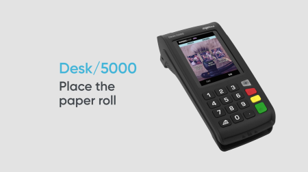 DESK/5000 - Colocar el rollo de papel