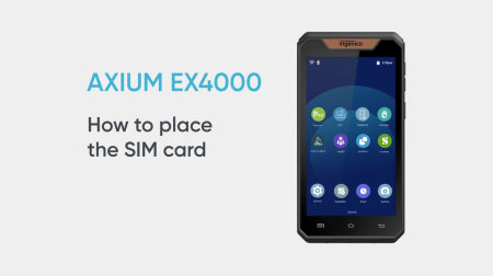 AXIUM EX4000 - Place the SIM card