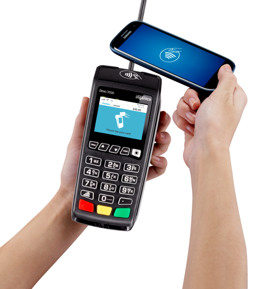 Countertop mobile phone payment